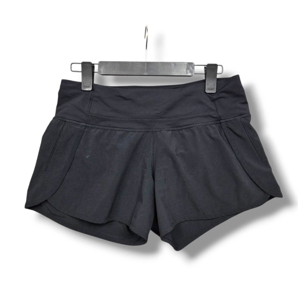 Lululemon Run Times‎ Short Womens 6 Swift Ultra 4 way Stretch Black